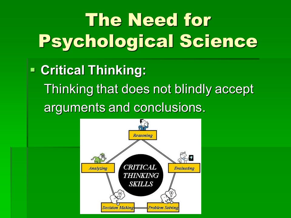 Week 7 critical thinking questions psych
